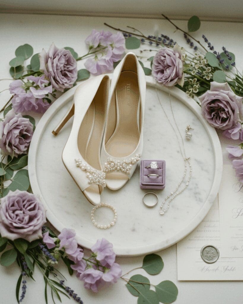 Bride's wedding shoes
