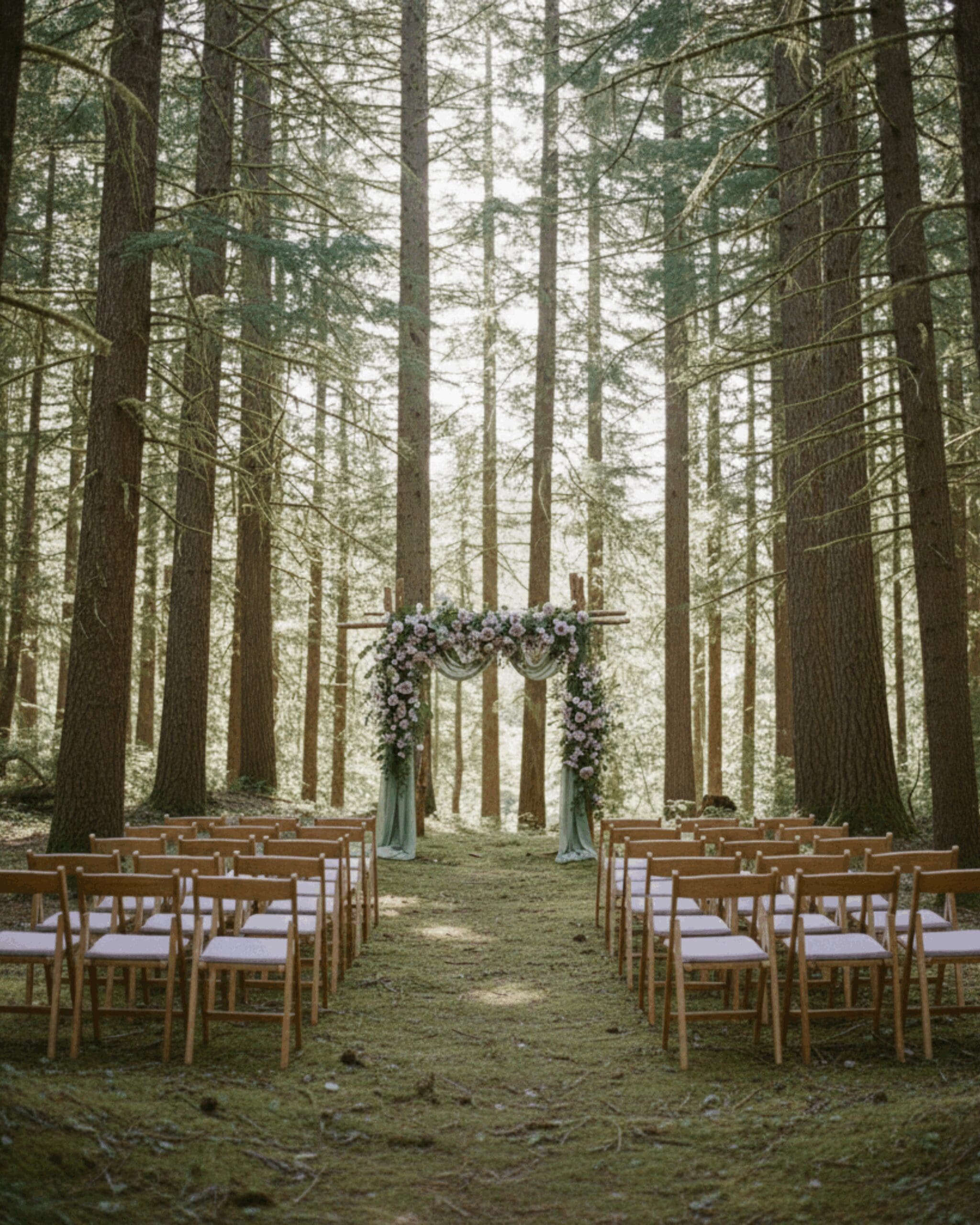 Wedding Chair Setup with Arch