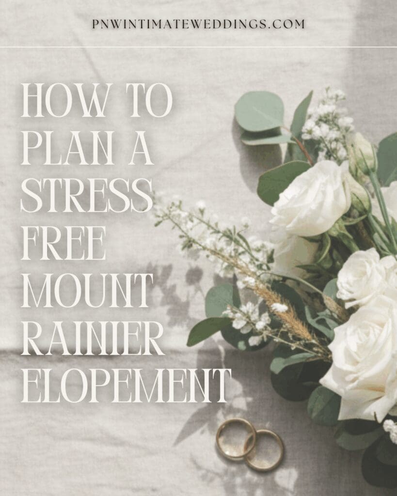 How to Plan a Stress Free Mount Rainier Elopement