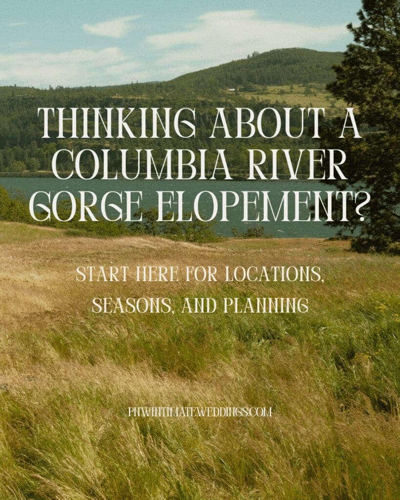 Columbia River gorge Elopement Locations and Planning