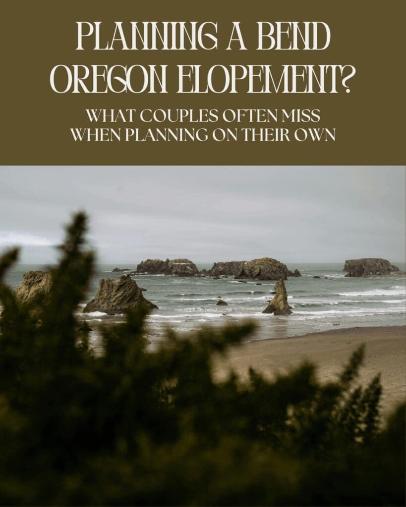 Rock formations along the Oregon coast, a scenic setting for an elopement ceremony