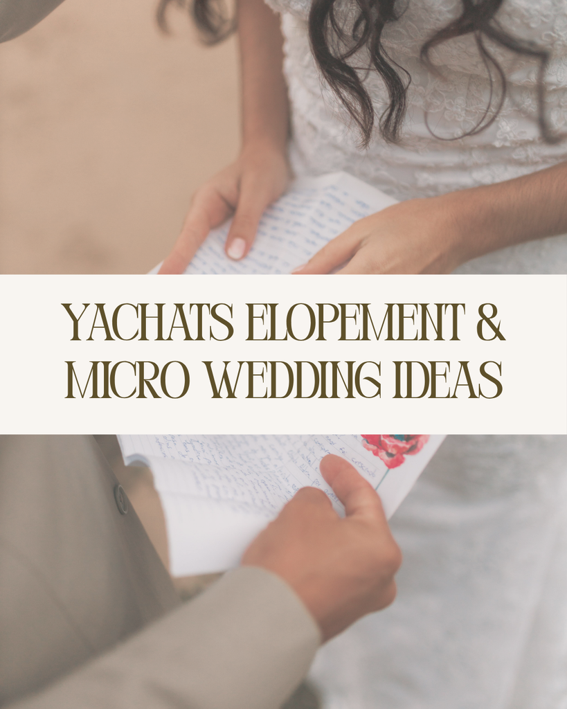 Couple reading handwritten vows during an intimate Yachats elopement ceremony